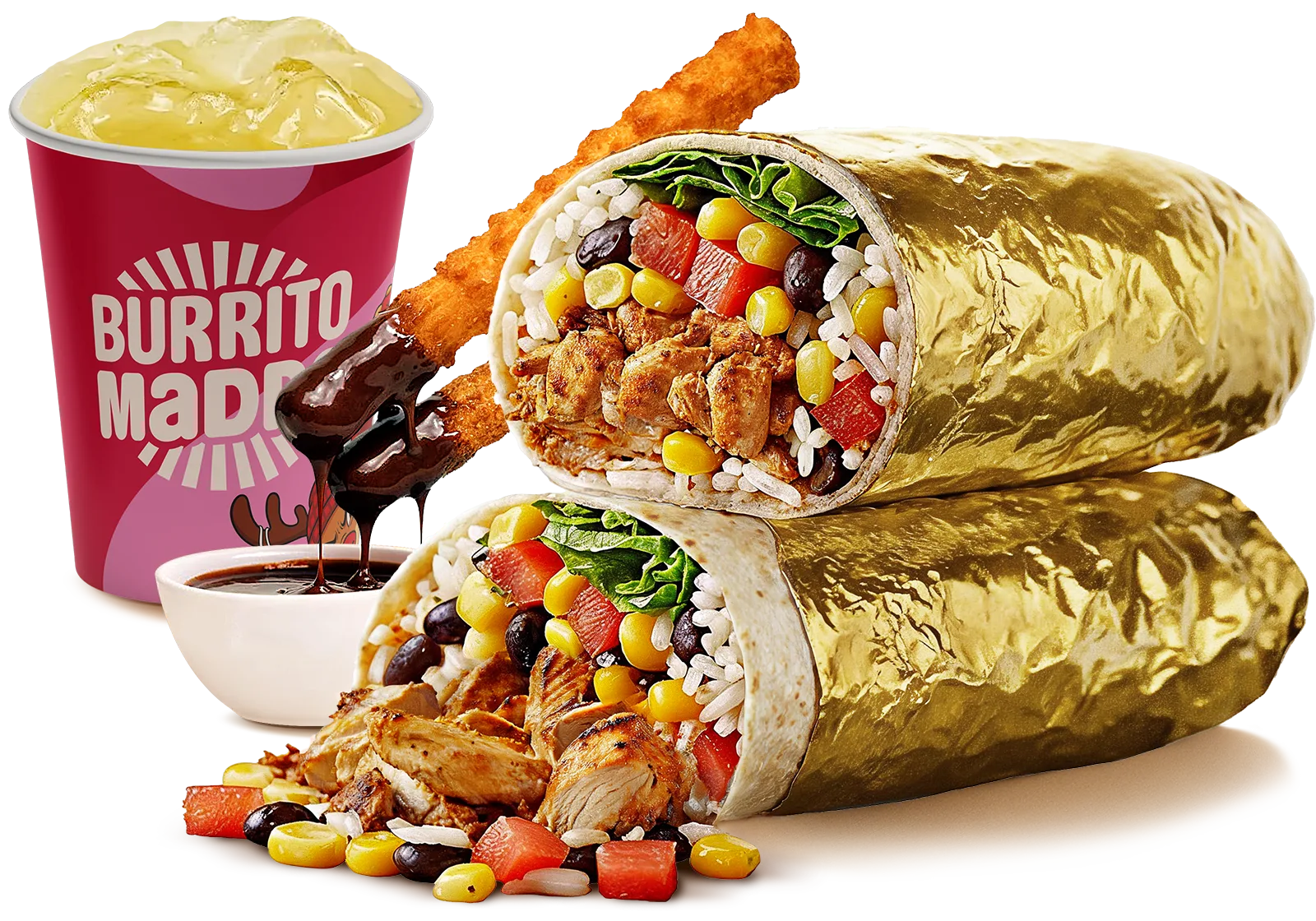 Grande Achiote piletina burrito obrok
